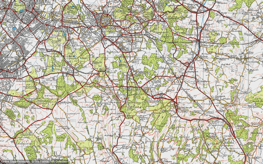 Old Map of Keston Mark, 1920 in 1920
