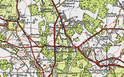 Old map of Keston Mark in 1920