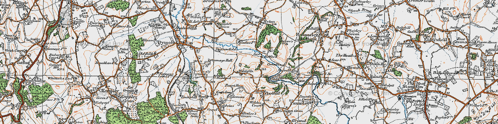 Old map of Ketford in 1919