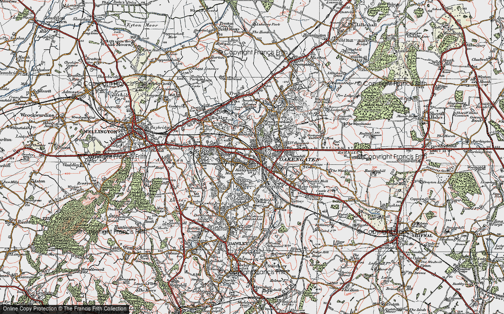 Old Map of Ketley Bank, 1921 in 1921