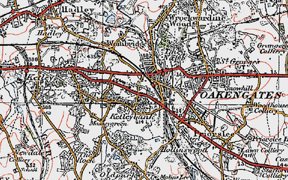Old map of Ketley Bank in 1921