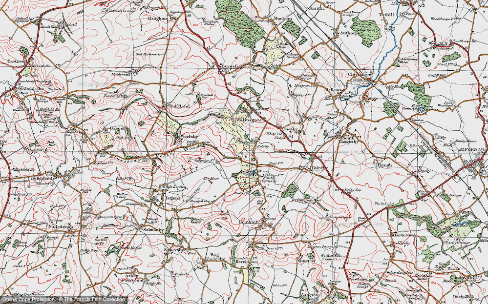 Old Map of Ketsby, 1923 in 1923