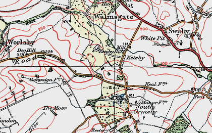 Old map of Ketsby in 1923