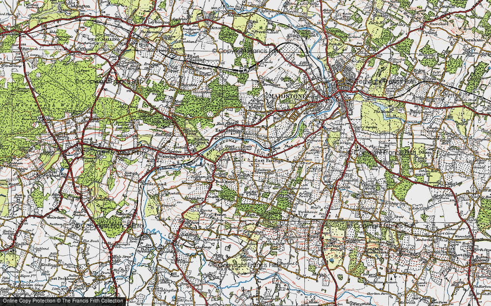 Old Map of Kettle Corner, 1921 in 1921