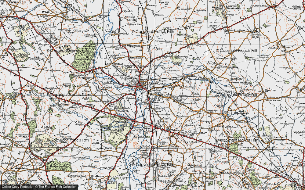 Old Map of Kettlebrook, 1921 in 1921