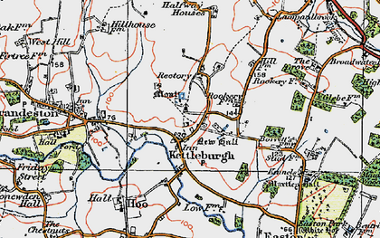 Old map of Kettleburgh in 1921