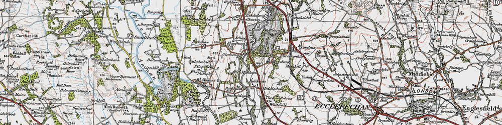 Old map of Kettleholm in 1925