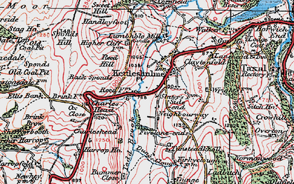 Old map of Kettleshulme in 1923