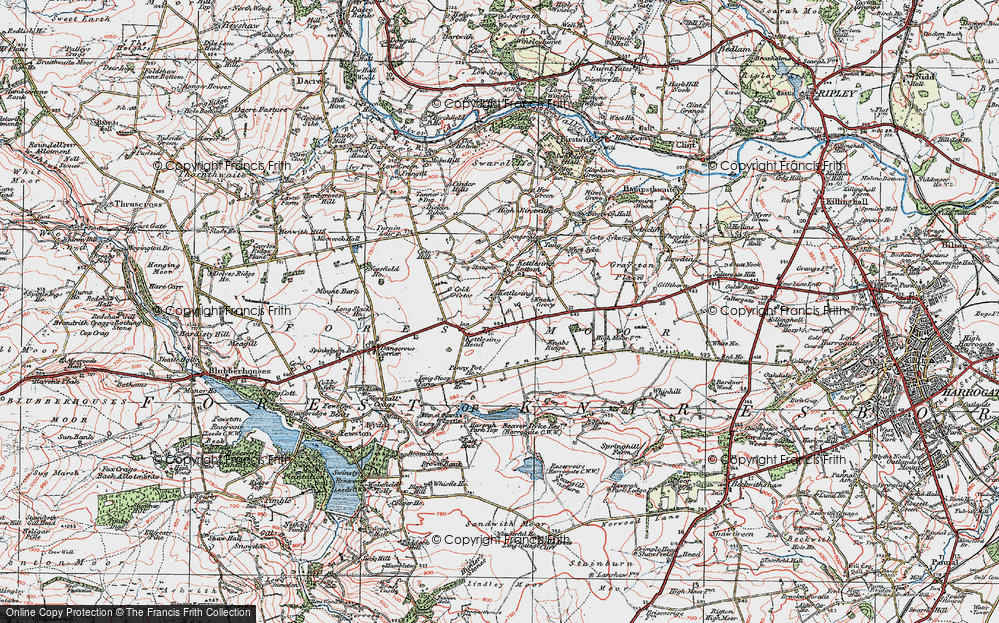 Old Map of Kettlesing, 1925 in 1925
