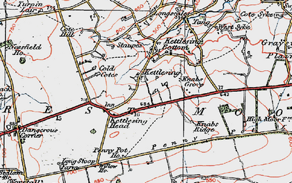 Old map of Kettlesing in 1925