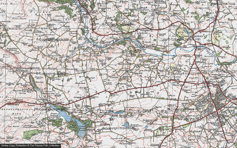 Old Map of Kettlesing Bottom, 1925 in 1925