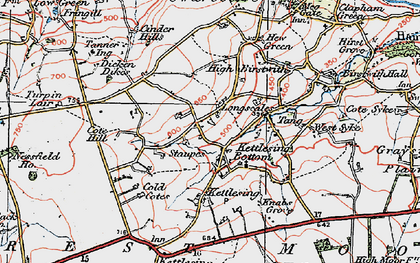 Old map of Kettlesing Bottom in 1925