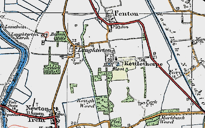 Old map of Hardwick in 1923