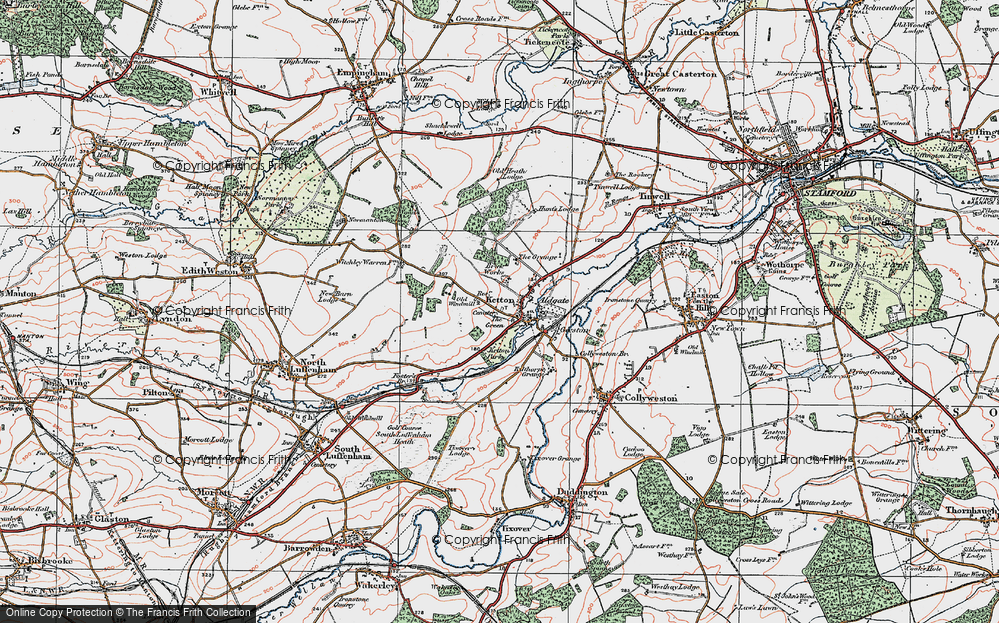 Old Map of Ketton, 1922 in 1922