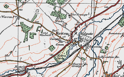 Old map of Ketton in 1922