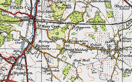 Old map of Kevingtown in 1920