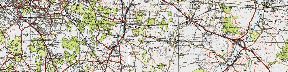 Old map of Kevingtown in 1920