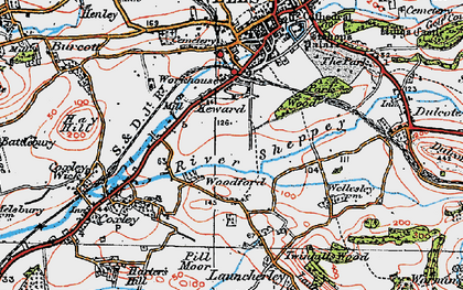 Old map of Keward in 1919