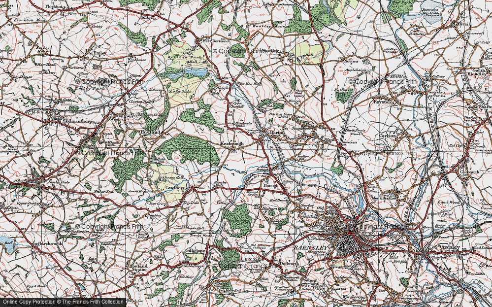 Old Map of Kexbrough, 1924 in 1924