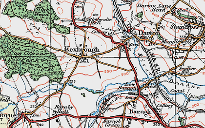 Old map of Kexbrough in 1924