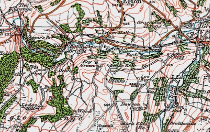 Old map of Key Green in 1925