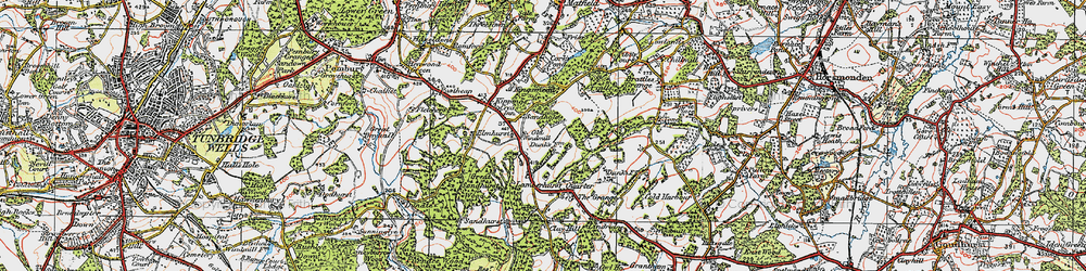 Old map of Key's Green in 1920