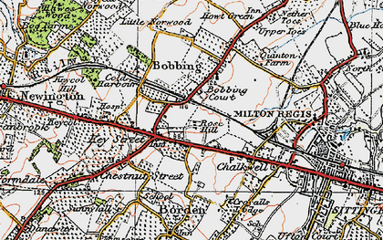 Old map of Key Street in 1921