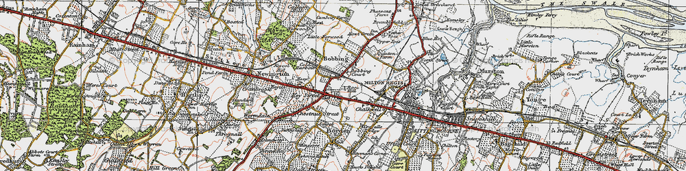 Old map of Key Street in 1921
