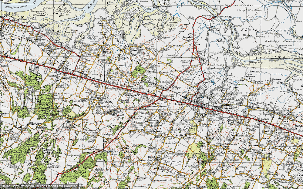 Old Map of Keycol, 1921 in 1921
