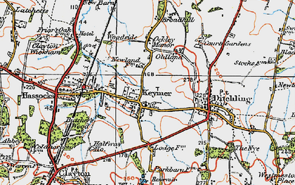 Old map of Keymer in 1920