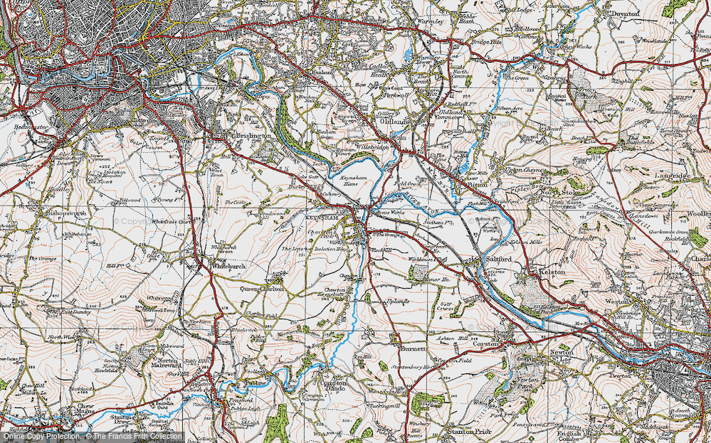 Old Map of Keynsham, 1919 in 1919