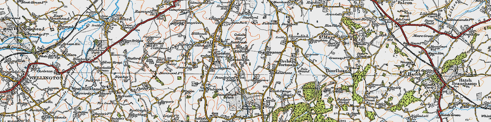 Old map of Kibbear in 1919