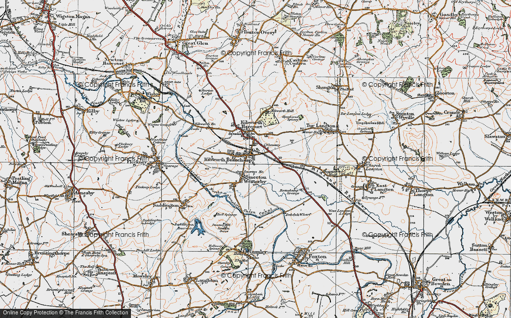 Old Map of Kibworth Beauchamp, 1920 in 1920