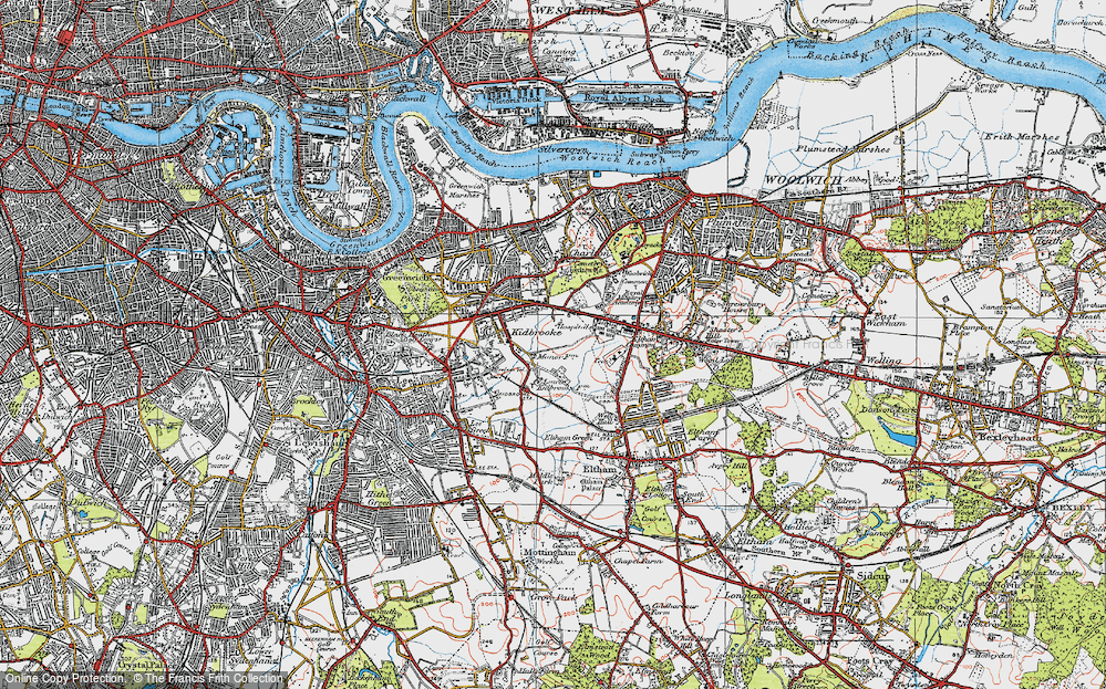 Old Map of Kidbrooke, 1920 in 1920