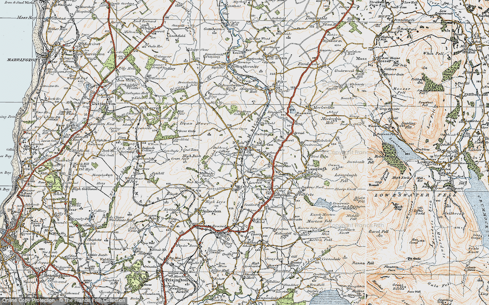 Old Map of Kidburngill, 1925 in 1925