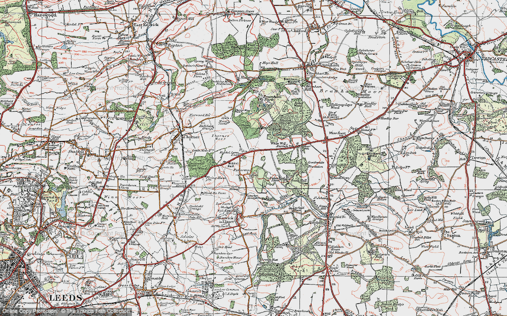 Old Map of Historic Map covering Whittle Car in 1925