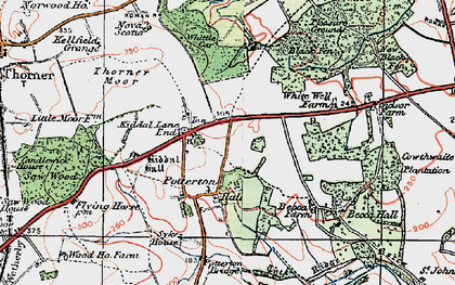 Old map of Kiddal Lane End in 1925