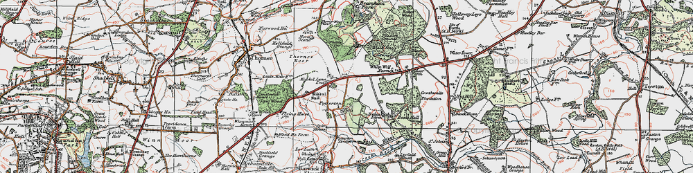 Old map of Black Fen in 1925