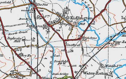 Old map of Kidlington in 1919