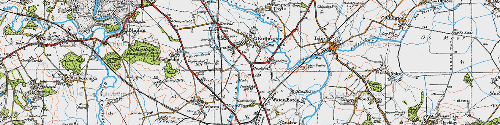 Old map of Kidlington in 1919