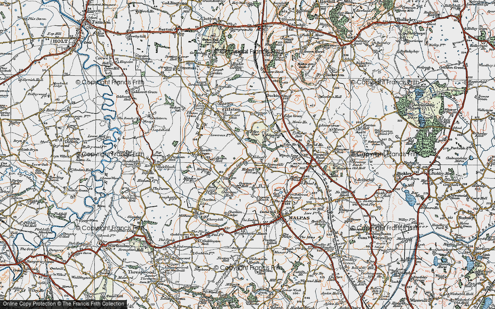 Old Map of Kidnal, 1921 in 1921