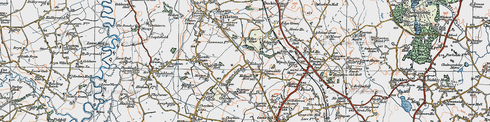 Old map of Kidnal in 1921