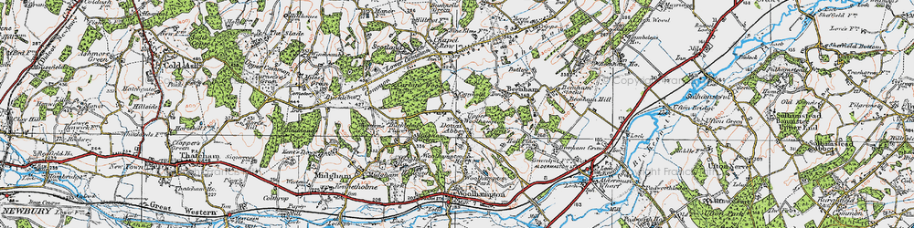 Old map of Bucklebury Place in 1919