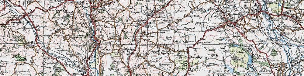 Old map of Kilburn in 1921