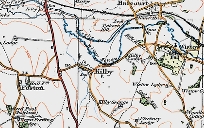 Old map of Kilby in 1921
