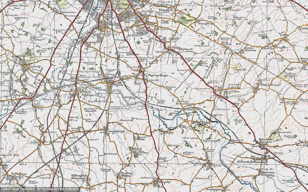 Old Map of Kilby Bridge, 1921 in 1921