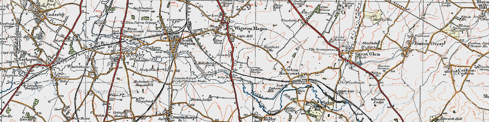 Old map of Kilby Bridge in 1921