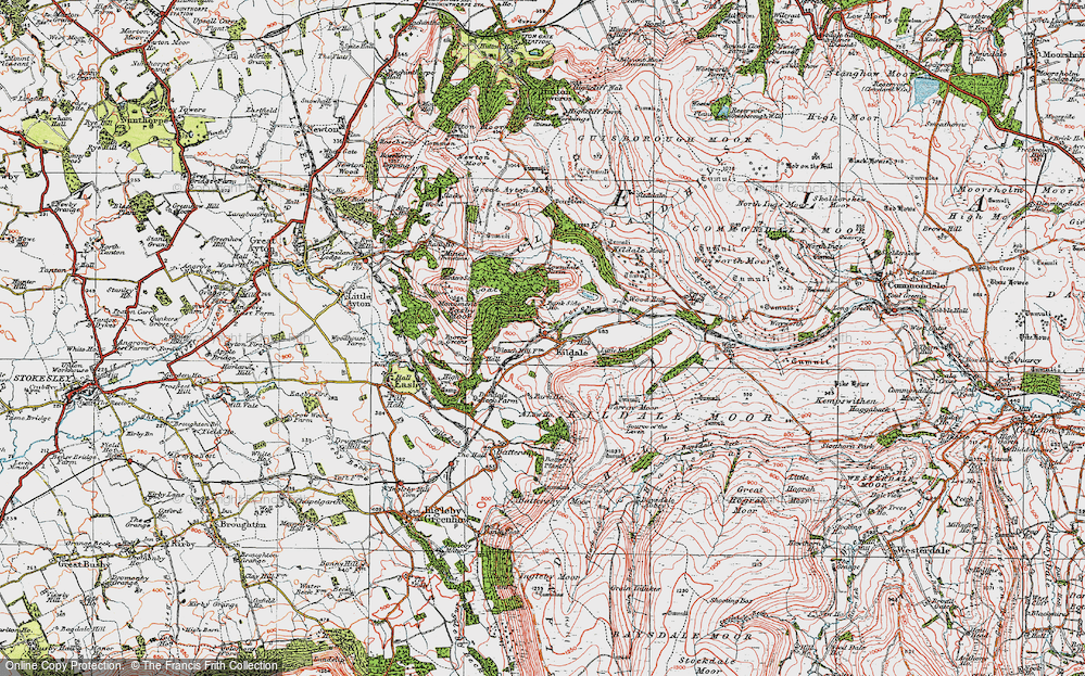 Old Map of Kildale, 1925 in 1925