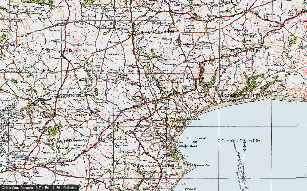 Old Map of Kilgetty, 1922 in 1922