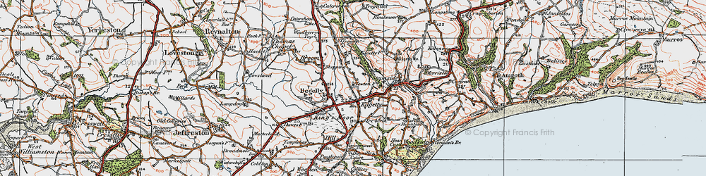 Old map of Kilgetty in 1922